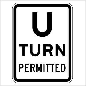 U TURN PERMITTED