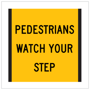 CORFLUTE – PEDESTRIANS WATCH YOUR STEP - CT284-T8-1H