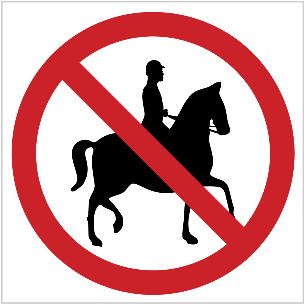 P6 – HORSES PROHIBITED - ASAP-SIGNS