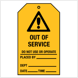 Out of Service SAFETY TAGS