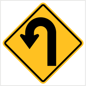 W1-7 HAIRPIN BEND - WARNING SIGNS