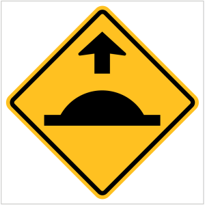 W3-4 – ROAD HUMPS AHEAD - WARNING SIGN