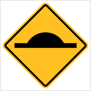 W5-10 – ROAD HUMP -WARNING SIGN