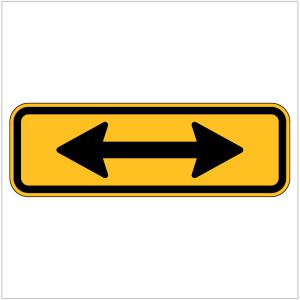 W8-23 – CROSSING ARROWS -WARNING SIGN