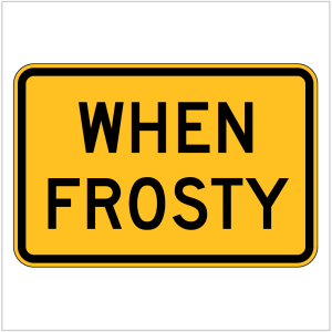 W8-8 – WHEN FROSTY - WARNING SIGN