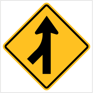 W5-34 – MERGING TRAFFIC - WARNING SIGN