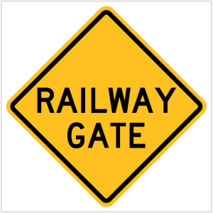 W7-15 – RAILWAY GATE -WARNING SIGN