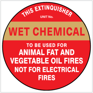 FIRE-284 - wet chemical - fire safety sign