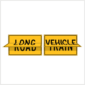 LONG VEHICLE & ROAD TRAIN 2 PIECE HINGED SET