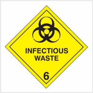 HAZ-6.5 HAZARDOUS GOODS SIGNS - INFECTIOUS WASTE 6 - HAZARD SIGNS SUPPLIER WA ONLY