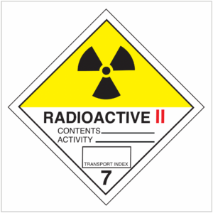 HAZ-7.2 WA ONLY HAZARDOUS GOODS SIGNS - RADIOACTIVE II - 7 - HAZARD SIGNS SUPPLIER WA ONLY