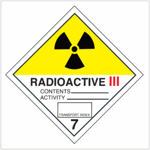 HAZ-7.3 WA ONLY HAZARDOUS GOODS SIGNS - RADIOACTIVE III - 7 - HAZARD SIGNS SUPPLIER WA ONLY