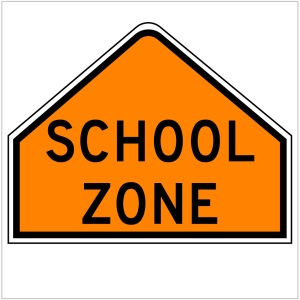 SCHOOL ZONE -WA ON ORANGE