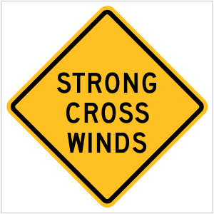 STRONG CROSS WINDS