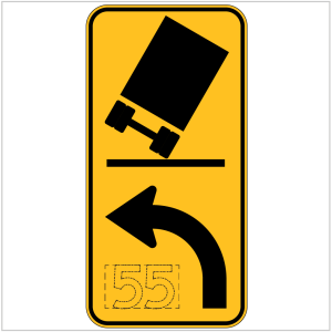 W1-8B TILTING TRUCK - WARNING SIGNS
