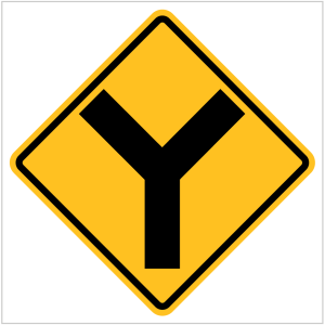 W2-5- DIVIDED ROAD - TEMPORARY WARNING SIGNS WA ONLY BY ASAP SIGNS
