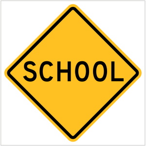 W6-4 - SCHOOL - TEMPORARY WARNING SIGNS WA ONLY MADE BY ASAP SIGNS