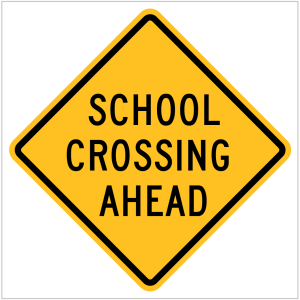 W6-5 - SCHOOL CROSSING AHEAD - BUY PEDESTRIAN CROSSING SIGNS WA ONLY