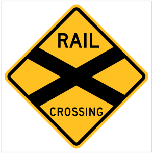 W7-3 -RAIL CROSSING - WA ONLY - REGULATORY ROAD SIGNS PERTH PRODUCED BY ASAP SIGNS