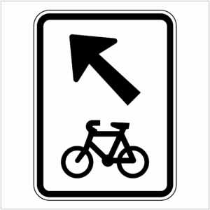 G9-60 CYCLISTS - DIRECTION ARROW