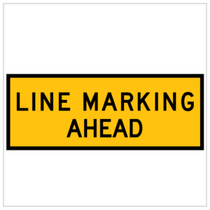 T1-15 - WA ONLY - LINE MARKING AHEAD - temporary warning signs wa