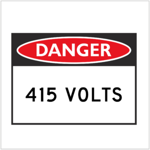DGR-035 - DANGER - 415 VOLTS - HAZARD SIGNS SUPPLIER WA ONLY