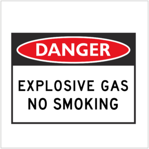 DGR-041 - DANGER - EXPLOSIVE GAS NO SMOKING - HAZARD SIGNS SUPPLIER WA ONLY