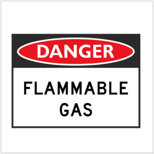 DGR-045 - DANGER - FLAMMABLE GAS - HAZARD SIGNS SUPPLIER WA ONLY