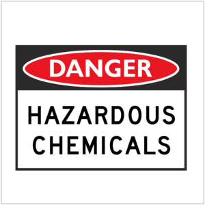 DGR-063 - DANGER - HAZARDOUS CHEMICALS - HAZARD SIGNS SUPPLIER WA ONLY