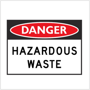 DGR-067 - DANGER - HAZARDOUS WASTE - HAZARD SIGNS SUPPLIER WA ONLY