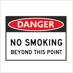 DGR-083 - DANGER - NO SMOKING BEYOND THIS POINT - HAZARD SIGNS SUPPLIER WA ONLY