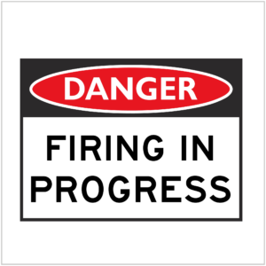 DGR-087 - DANGER FIRING IN PROGRESS - HAZARD SIGNS SUPPLIER WA ONLY