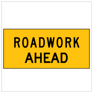 MMS-ADV-39 - ROADWORK AHEAD WA ONLY - 5mm CORFLUTE TRAFFIC SIGNS SUPPLIER PERTH