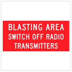 MMS-ADV-6 WA ONLY- BLASTING AREA S SWITCH OFF RADIO TRANSMITTERS CORFLUTE - MULTI MESSAGE CONSTRUCTION SIGNS PERTH