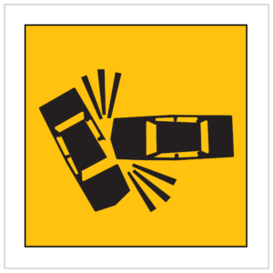 MMS-ADV-63 - CAR COLLISION CORFLUTE - MULTI MESSAGE TEMPORARY WARNING SIGNS WA ONLY