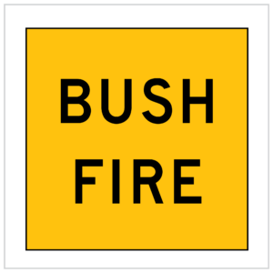 MMS-ADV-65 - BUSH FIRE - CORFLUTE - MULTI MESSAGE SIGNMMS-ADV-65 - MULTI MESSAGE TEMPORARY WARNING SIGNS WA ONLY