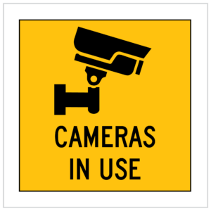 MMS-ADV-83 - CAMERAS IN USE -CORFLUTE - MULTI MESSAGE TEMPORARY WARNING SIGNS WA ONLY