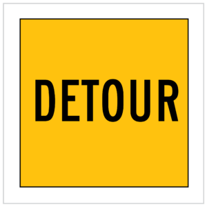 MMS-DIV-1 - DETOUR - CORFLUTE - MULTI MESSAGE TEMPORARY WARNING SIGNS WA ONLY
