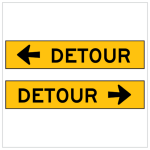 MMS-DIV-4 (LorR) - DETOUR - CORFLUTE - MULTI MESSAGE TRAFFIC MANAGEMENT SIGNS WA ONLY