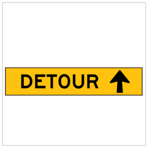 MMS-DIV-9 - DETOUR AHEAD- CORFLUTE - MULTI MESSAGE TRAFFIC MANAGEMENT SIGNS WA ONLY