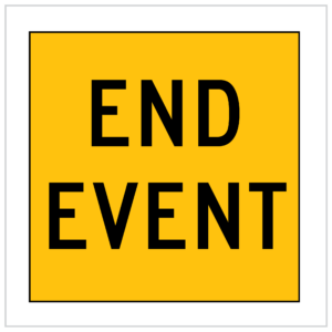 MSS-EVE-2 - END EVENT - CORFLUTE - MULTI MESSAGE TEMPORARY WARNING SIGNS WA ONLY
