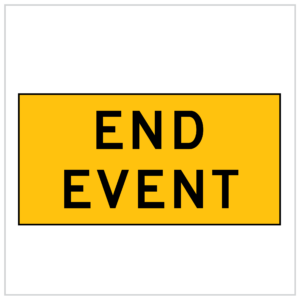 MMS-EVE-9 - END EVENT - CORFLUTE - MULTI MESSAGE TEMPORARY ROAD WORKS WARNING SIGNS WA ONLY