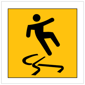 MMS-PED-5 - MAN SLIPPING OVER - CORFLUTE - MULTI MESSAGE SIGN WA ONLY