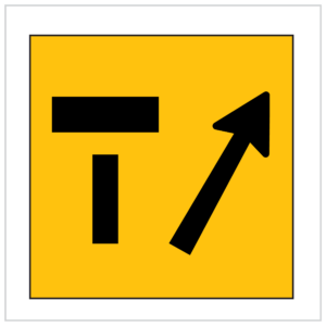 MMS-POS-15 - LANE ENDS AHEAD, MERGE RIGHT INTO THE NEXT LANE CORFLUTE - MULTI MESSAGE ROAD WORK SIGNS PERTH