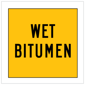 MMS-RC-12 - WET BITUMEN WA ONLY - CORFLUTE - MULTI MESSAGE ROAD WORK SIGNS PERTH
