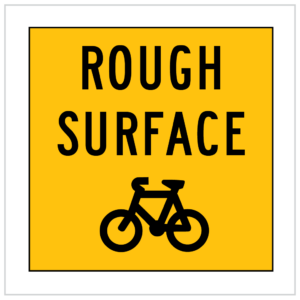 MMS-RC13 - BICYCLE ROUGH SURFACE - CORFLUTE - MULTI MESSAGE TEMPORARY WARNING SIGNS WA ONLY