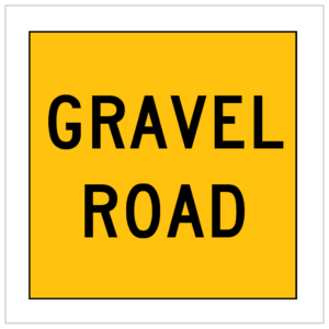 MMS-RC-14 - GRAVEL ROAD - CORFLUTE - MULTI MESSAGE SIGN CONSTRUCTION SIGNAGE SUPPLIER WA ONLY