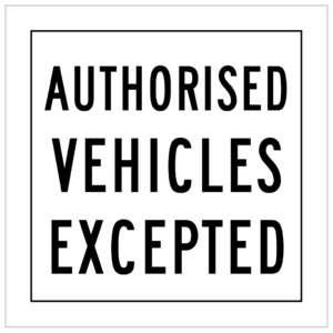 MMS-REG-10 - AUTHORISED VEHICLES ONLY - CORFLUTE - MULTI MESSAGE TEMPORARY WARNING SIGNS WA ONLY
