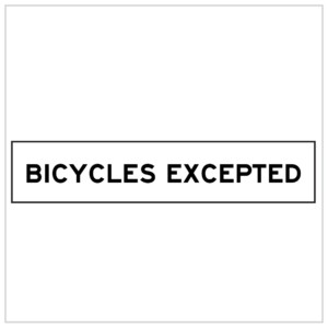 MMS-REG-9 - BICYCLES EXCEPTED - CORFLUTE - MULTI MESSAGE TEMPORARY WARNING SIGNS WA ONLY