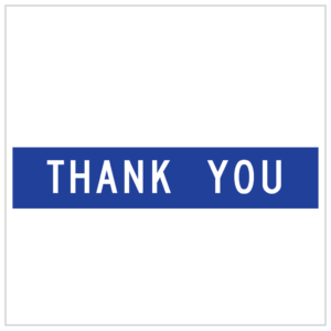 MMS-TER-6 - THANK YOU - CORFLUTE - MULTI MESSAGE TEMPORARY WARNING SIGNS